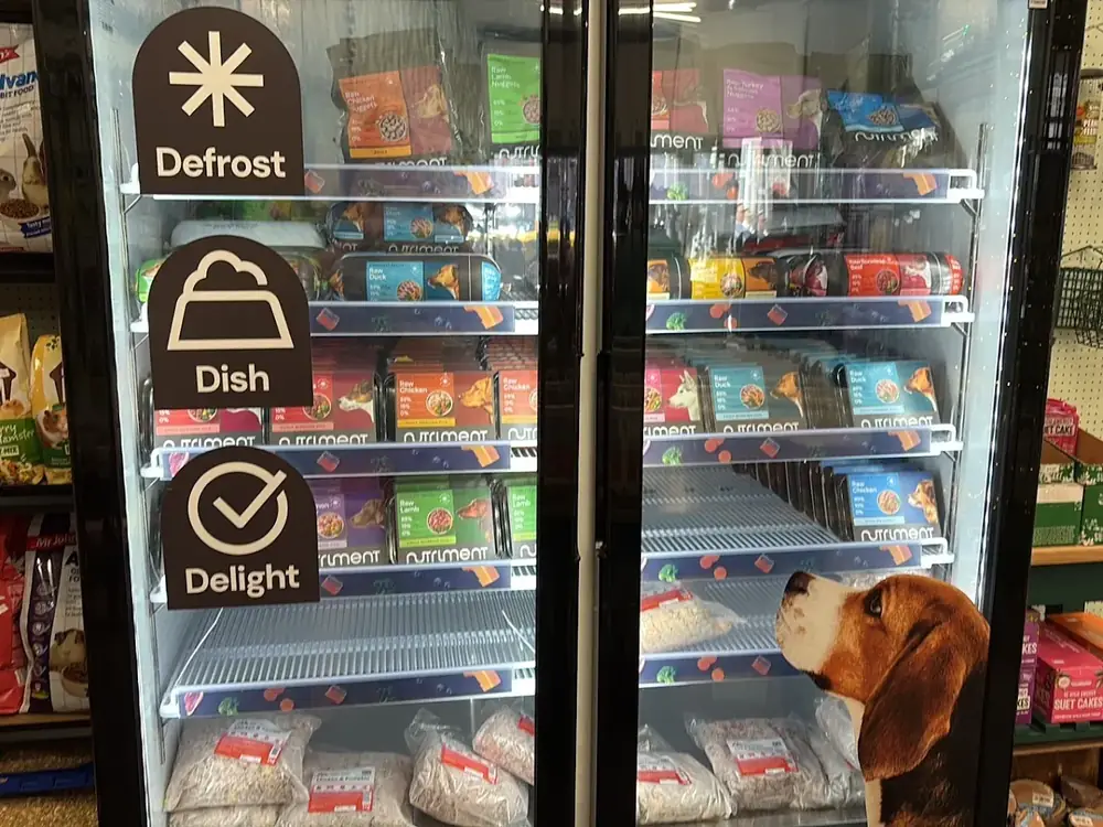 Nutriment Defrost · Dish · Delight frozen raw freezer.